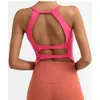 LU Align Align Lu Lemon Vest Spring / Summer Yoga Femme High Elastic Spee Dry avec un coussin de poitrine, de beaux sports de dos, Fiess Training S