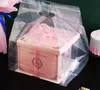 Frosted Transparent Portable Stand Plastic Baking 4" 6" 8" 10" Cake Bread Dessert Food Packaging Takeaway Bags