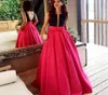 Two Tone Ballgown Formal Evening Dresses Black Crystal Boat Neck Deep V Open Back with Sash Long Pageant Prom Gowns2602937