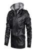 Мужская брендовая зимняя куртка из искусственной кожи, мужская модная мотоциклетная куртка с капюшоном, повседневная байкерская уличная верхняя одежда Men039s Fur8136099