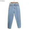 Kvinnors jeans jeans kvinnor vår sommar trendig koreansk stil enkel all-match kaii harajuku streetwear hög kvalitet ulzzang kvinnor byxor c24318