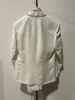 Blazer da donna Primavera Tempo libero Brunello Bianco Abito a maniche lunghe