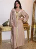 Frauen Ramadan Kleidung Arabisch Muslim Abaya Saudi Türkisch Islamische Party Kleid V-ausschnitt Langarm Marokkanischen Kaftan Mit Kapuze Robe 240313