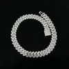 18mm S925 Silver Iced Out Fullt VVS Baguette Moissanite Luxury Cuban Link Chain Diamond Men Necklace Hiphop Jewelry