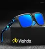 Lunettes de soleil VIAHDA marque classique polarisée hommes conduite carré noir cadre lunettes mâle lunettes de soleil pour Gafas13759369