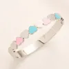 braccialetti da uomo firmati Oro blu smalto rosa amore eterno braccialetto con ciondoli fidanzata promette braccialetto regalo gioielli di nozze