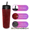 480 ml Sparkling Rhinestones Plast Tumbler Coffee Mug Cup ith Lock och halm Double väggvattenflaska Utomhus CAR CUP Håll kall 240327