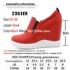 Hidden Platform Wedges Sneakers Women Spring Autumn Casual Shoes On Platform Comfort Wedge Heels Red White Sneaker Female 240228