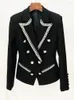 Zweiteilige Damenhose, schwarze Jacke mit Diamanten, zweireihige Anzüge, Blazer, Dekoration, gerades Outfit, Hochzeit, Damenjacken