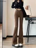 Kvinnors jeans flare jeans kvinnor ren chic vår mode elegant fritid office lady korean all-match 2023 ny ankomst smal full längd Simplec24318