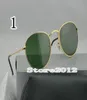 sell Round Metal Mens Womens Sunglasses Eyewear Sun Glasses Designer Brand Gold Green 50mm Glass Lenses Excellent Quality with1447563