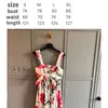 Casual Dresses Women Summer High Quality Bow Ruched Bodice Flounce Hem Back Cut-out Carnation Print Sweetheart Neck Midi Dress