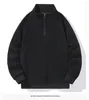 Sweats à capuche pour hommes grande taille à capuche printemps automne plus gros hommes lâche décontracté à manches longues col montant veste à capuche