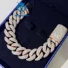 Aangepaste mode-sieraden 18 mm Cubaanse ketting armband vergulde heren- en damesarmbanden Mosanite Cubaanse kettingarmband