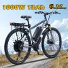 Bike elettrica in bicicletta da 29 pollici con 21 velocità e batteria da 1000 W Motor, 48 V e 13Ah, Mountain Bike per adulti