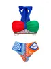 Maillots de bain pour femmes 2024 Mode style ethnique imprimé maillot de bain une pièce femmes sexy taille haute bikini push up pour le Brésil Beach Resort