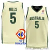 Printed World Cup Australia Basketball Jersey National Team 6 Josh Green 2 Matisse Thybulle 26 DUOP REATH Ben Simmons 25 6 Andrew Bogut 8 Matthew Dellavedova Shirt