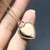 Designer Tiffancy Necklace Diamond Heart Halsband med kvinnligt hjärtformad bokstav hängande hjärtskylt krage ben V guld pläterad 18k guldhalsband samma stil