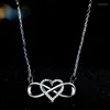 Pendentif Colliers Caractère Femmes Amant De Mariage Sans Fin 8 Coeur Infinity Collier Amitié Bijoux Ami Cadeaux