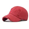 Бейсбольные кепки из состаренного хлопка, однотонные рваные кепки в стиле унисекс для женщин и мужчин, шапки Y2K для подростков