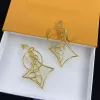 Klassiek goud verzilverd geometrische lijn oorknopje merkontwerper roestvrij staal mode dames meisje sieraden accessoires groothandel met doos nooit vervagen