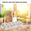 Depolama Şişeleri 12 Izgara Yumurta Tutucu Plastik Koruyucu Tepsi Taşınabilir Yumurta Yuva Kutusu Buzdolabı Kamp Piknik Yürüyüş Seyahati
