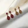 Stud Earrings Needle Retro Mo Landi Color Feminine Design Sense Niche Online Celebrity Jewelry