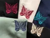 Männer Casual Hemden Neue Nadeln Stickerei Schmetterling Patchwork Hemden Männer Frauen Sommer Stil AWGE Hemd Top Tees Innen Tag J240316