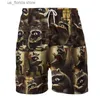 Men's Shorts 3D Printed Procyon Lotor Pattern Beach Shorts For Men Funny Animal Raccoon Short Pants Clothes Casual Mens Hip Hop Trunks Y240320