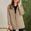 Kadın Ceketleri Tan Canvas Ceket Kadınlar Kadın Kış Kıyısı Zip Up Coat Hoodie Cardigan Taş Giyim İş kıyafetleri iş için