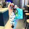 2024 Cute Cartoon Stacking Animal Lovely Panda Pig Chicken Keychain Couple PVC Student Bag Pendent Key Rings For Girl Birthday Party Gift