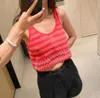 Summer New Women's Knits Vest Tees Sweaters Luxury Brands Casual Women Designer CC Knits T-shirts Fit 85-130 lb