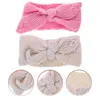 Bandanas 2 Pcs Hair Accessories Baby Girl Headband Headbands Bow Tie Knitted Cute Accessory Headdress Born