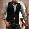 Men's Jackets 2024 Spring And Autumn European American Single Breasted British Retro Fashion Casual Solid Color Vest