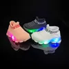 HBP Non-Brand Großhandel Kinder Mesh Led Leuchtende Socken Sport Lauf Turnschuhe Schuhe Leuchtende Schuhe Ein Fuß Steigbügel Kinderschuhe