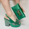 Pompes à la mode top italien Design 2023 Elegant Bowknot Rhingestone Clutch Sac Summer Party Women's Women's Plateforme Chunky High Heel Sandales