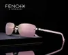 نظارة شمسية Fenchi مصممة للنساء العلامة التجارية الفاخرة Rimless retrosses sunglasses Pink Mirror Rave Trendy Shades Lunette Soleil Femme6203918