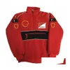 Odzież motocyklowa F1 Forma 1 kurtka wyścigowa zimowy samochód fl haftowane logo bawełniane odzież Sprzedaż dostawa samochodu motocyklowy dhdyd