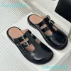 Campo Mary Jane Mule Calfskin Woman Mules Designer Woman Slippers EU 35-40夏の贅沢靴