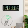 Zegary ścienne duży kalendarz zegara z wyświetlaczem temperatury Mute Power Memory LED do sypialni domowy biuro pomieszczenia