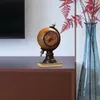 Decorative Figurines Globe Figurine Table Clock Resin Desktop For Entrance Office Bookshelf Tabletop Craft Ornament Bedroom Living Room