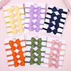 Hair Accessories Wholesale 5Pcs/Set Solid Color Bowknot Headband For Baby Girls Grograin Ribbon Headwear Bands Infant Kids