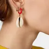 Boucles d'oreilles Shel Shell For Women Gold Silver Color Metal Cowle State 2024 Summer Beach Jewelry