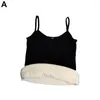 Camisoles & Tanks 2024 Women Plus Velvet Vest Winter Thicken Warm Underwear Top Thick Thermal Camisole Comfortable Suspenders Female A9J8