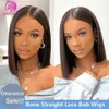 Synthetic Wigs Straight Bob Wig T Part Wigs Brazilian 100% Human Hair Lace Part Wigs For Women Cheap Lace Closure Front Hair Wig Natural Color 240328 240327