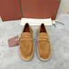 Erkekler Yaz Yürüyüşü Sonbahar Beyefendi Loro Sıradan Spor Ayakkabı Tahminleri Loafers Yumuşak İnek Deri Lüks LP Oxfords Düz Kayma Kauçuk taban Moccasins Erkek Piyana Skate Ayakkabı