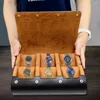 Caixas de relógio Estojo de viagem - Para homens mulheres - Watch Roll Organizer Display 6 Slots Box