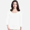 Women's T Shirts No Sweat Anti-transpiration Shirt Sweatproof Undershirts With Pads Solid Modal Womens Long Sleeves Tee Scoop Neck Top