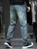 Jean sarouel pour hommes, pantalon ample, style hip-hop, Baggy, Denim, vêtements de loisirs, Cargo, grande taille 42