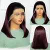 T4/613 bob perucas 200% densidade 14 Polegada laço frontal cabelo humano para mulheres em linha reta curto 13x4